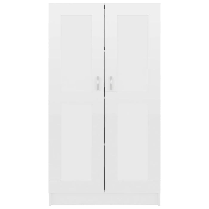 Libreria Bianco Lucido 82,5x30,5x150 cm in Legno Multistrato 802729