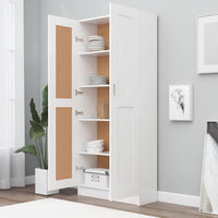 Libreria Bianca 82,5x30,5x185,5 cm in Legno Multistrato 802732