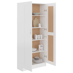Libreria Bianca 82,5x30,5x185,5 cm in Legno Multistrato 802732