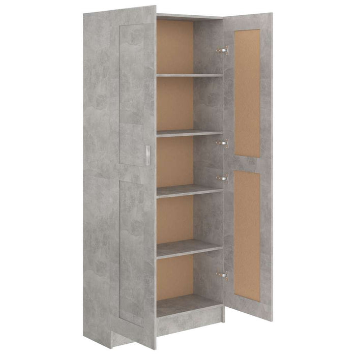 Libreria Grigio Cemento 82,5x30,5x185,5 cm in Legno Multistrato 802736