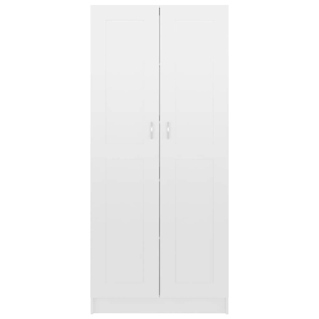 Libreria Bianco Lucido 82,5x30,5x185,5 cm in Legno Multistrato 802738