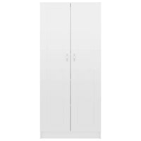 Libreria Bianco Lucido 82,5x30,5x185,5 cm in Legno Multistrato 802738