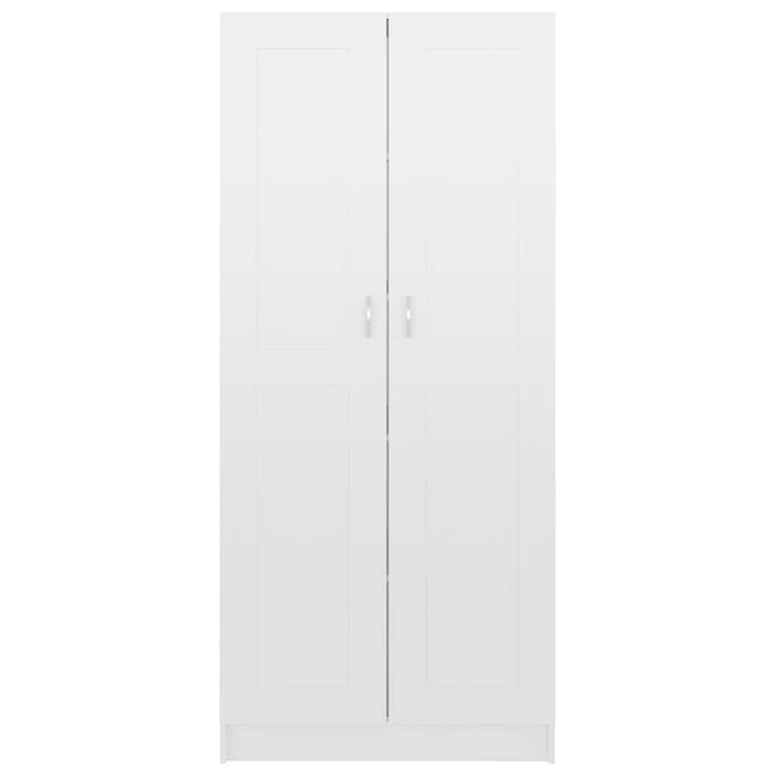 Libreria Bianco Lucido 82,5x30,5x185,5 cm in Legno Multistrato 802738