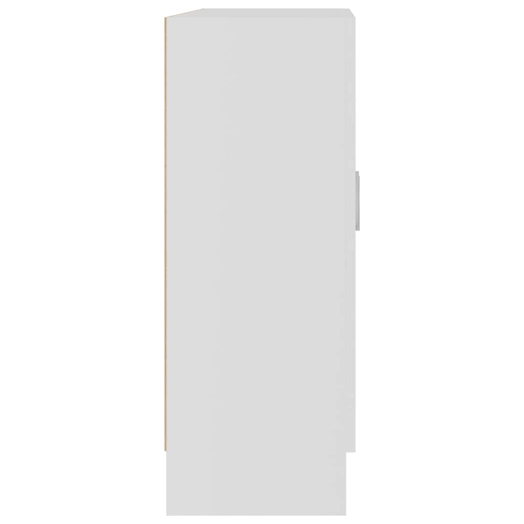 Armadietto con Vetrina Bianco 82,5x30,5x80 cm Legno Multistrato 802741