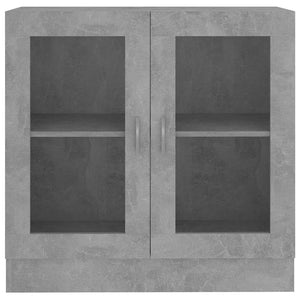 Armadietto con Vetrina Grigio Cemento 82,5x30,5x80cm Truciolato cod mxl 15389