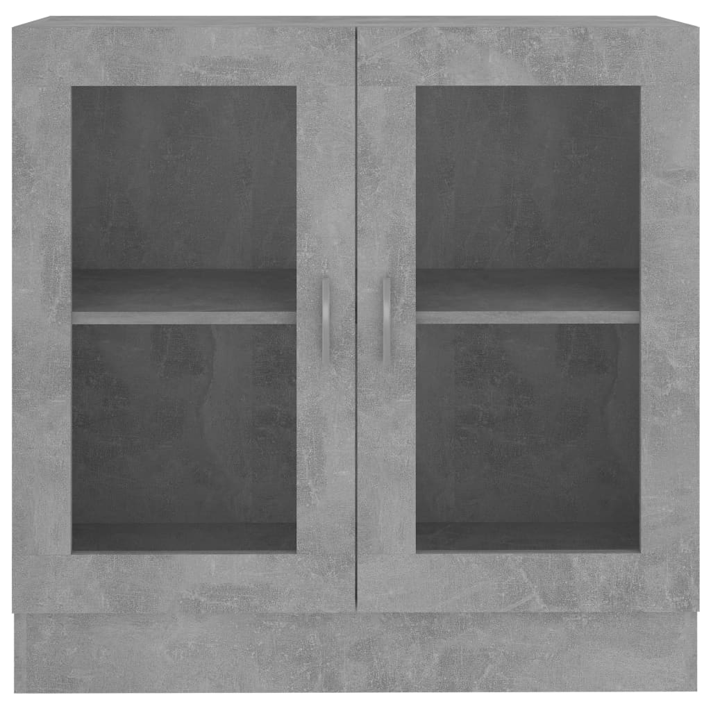 Armadietto Vetrina Grigio Cemento 82,5x30,5x80 cm Multistrato 802745