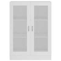 Armadietto con Vetrina Bianco 82,5x30,5x115cm Legno Multistrato 802750