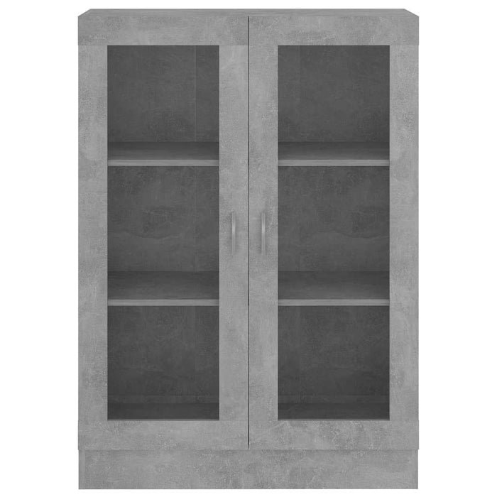 Armadietto Vetrina Grigio Cemento 82,5x30,5x115 cm Multistrato 802754