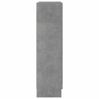 Armadietto Vetrina Grigio Cemento 82,5x30,5x115 cm Multistrato 802754