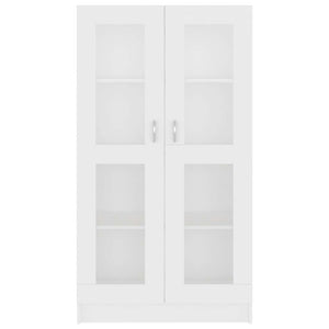 Armadietto con Vetrina Bianco 82,5x30,5x150 cm in Truciolato cod mxl 11955