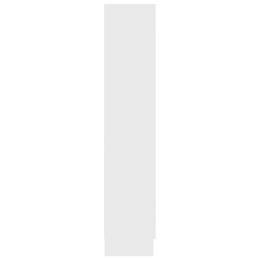 Armadietto con Vetrina Bianco 82,5x30,5x150 cm in Truciolato cod mxl 11955