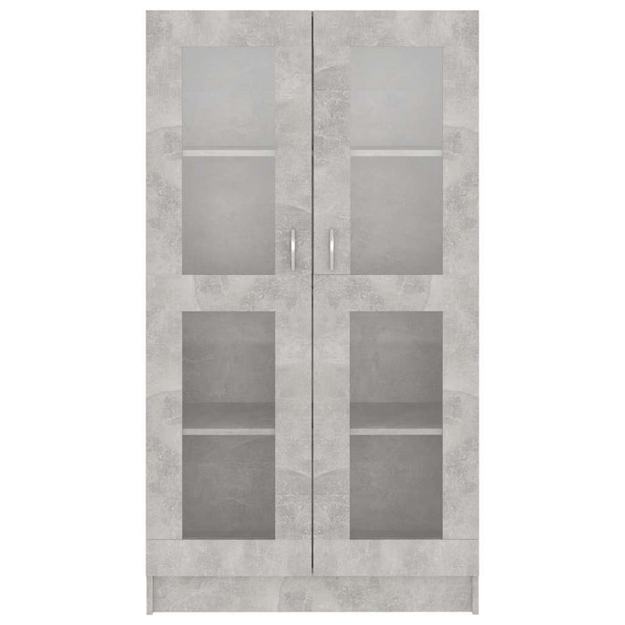 Armadietto Vetrina Grigio Cemento 82,5x30,5x150 cm Multistrato 802763
