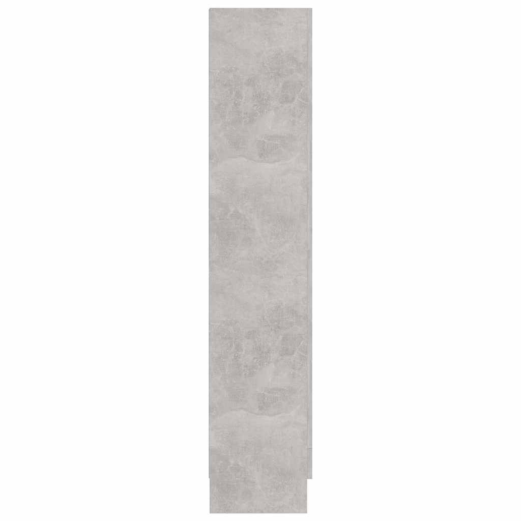 Armadietto Vetrina Grigio Cemento 82,5x30,5x150 cm Multistrato 802763