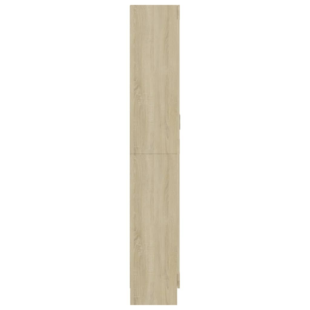 Armadietto con Vetrina Rovere 82,5x30,5x185,5cm in Truciolato