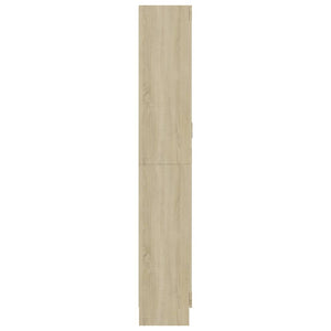 Armadietto con Vetrina Rovere 82,5x30,5x185,5cm in Truciolato
