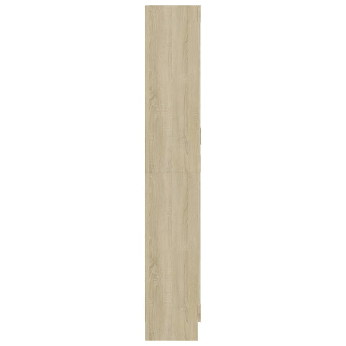 Armadietto con Vetrina Rovere 82,5x30,5x185,5cm in Truciolato