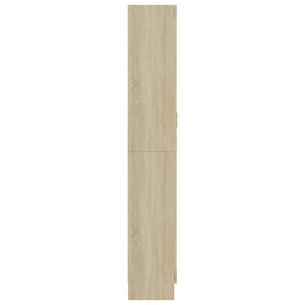 Armadietto Vetrina Rovere Sonoma 82,5x30,5x185 cm Multistrato 802771
