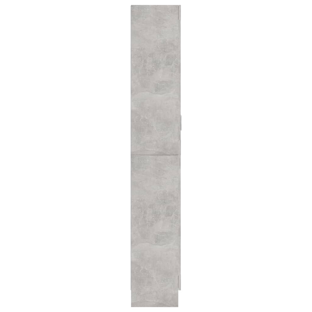 Armadio con Vetrina Grigio Cemento 82,5x30,5x185,5cm Truciolato cod mxl 47653