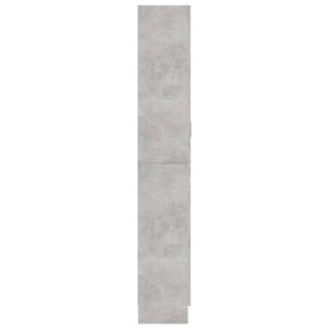 Armadio con Vetrina Grigio Cemento 82,5x30,5x185,5cm Truciolato cod mxl 47653