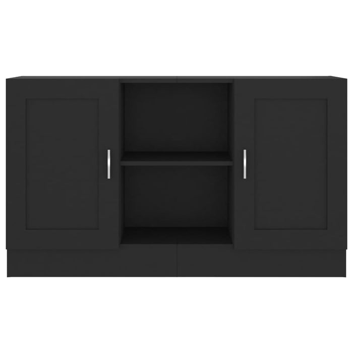 Credenza Nera 120x30,5x70 cm in Legno Multistrato 802778