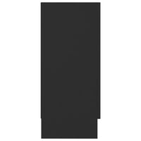 Credenza Nera 120x30,5x70 cm in Legno Multistrato 802778