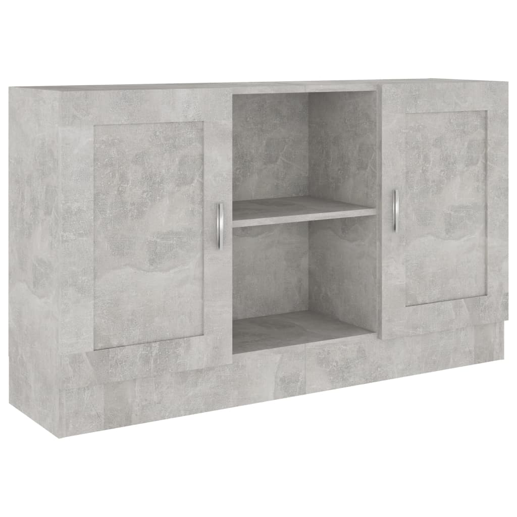 Credenza Grigio Cemento 120x30,5x70 cm in Legno Multistrato 802781