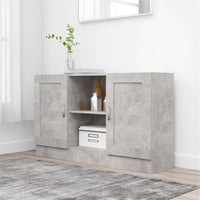 Credenza Grigio Cemento 120x30,5x70 cm in Legno Multistrato 802781