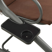 Panchina a Dondolo da Giardino con Baldacchino Caffè 313338