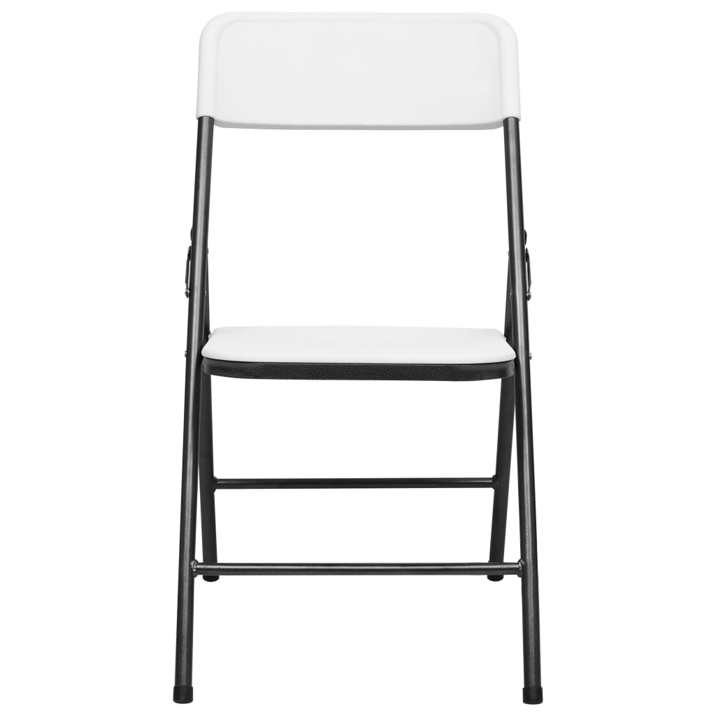Sedie da Giardino Pieghevoli 4 pz in HDPE Bianco 313556