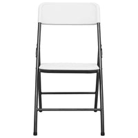 Sedie da Giardino Pieghevoli 4 pz in HDPE Bianco 313556