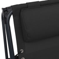 Sdraio Pieghevole Nero in Textilene