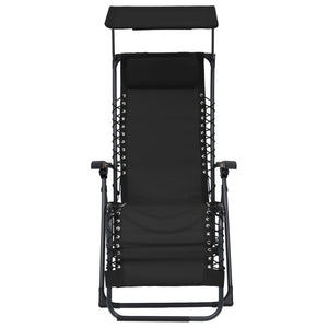 Sdraio Pieghevoli in Textilene 2 pz Nero 312471