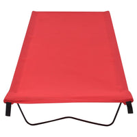Letto da Campeggio 180x60x19 cm Tessuto Oxford e Acciaio Rosso 312480