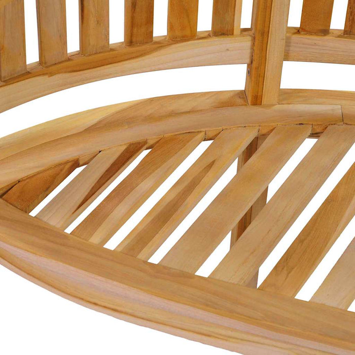 Panchina a Forma di Banana 200 cm in Legno Massello di Teak