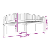 Panchina a Forma di Banana 200 cm in Legno Massello di Teak 310495