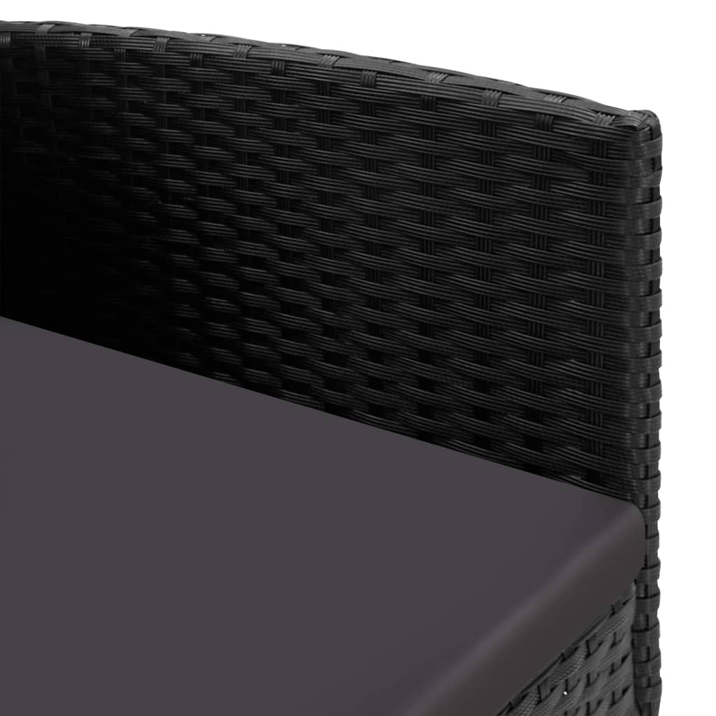 Sedie da Giardino 4 pz in Polyrattan Nero 313127