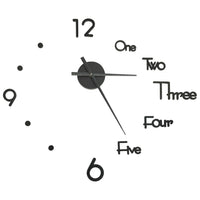 Orologio da Parete 3D Design Moderno Nero 100 cm XXL