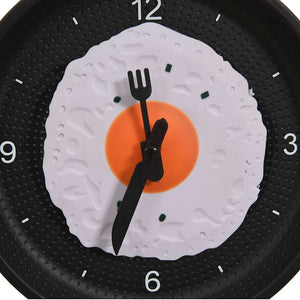 325164  Wall Clock with Fried Egg Pan Design 18,8 cm 325164