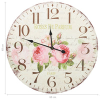 Orologio da Parete Vintage Fiore 60 cm 325177