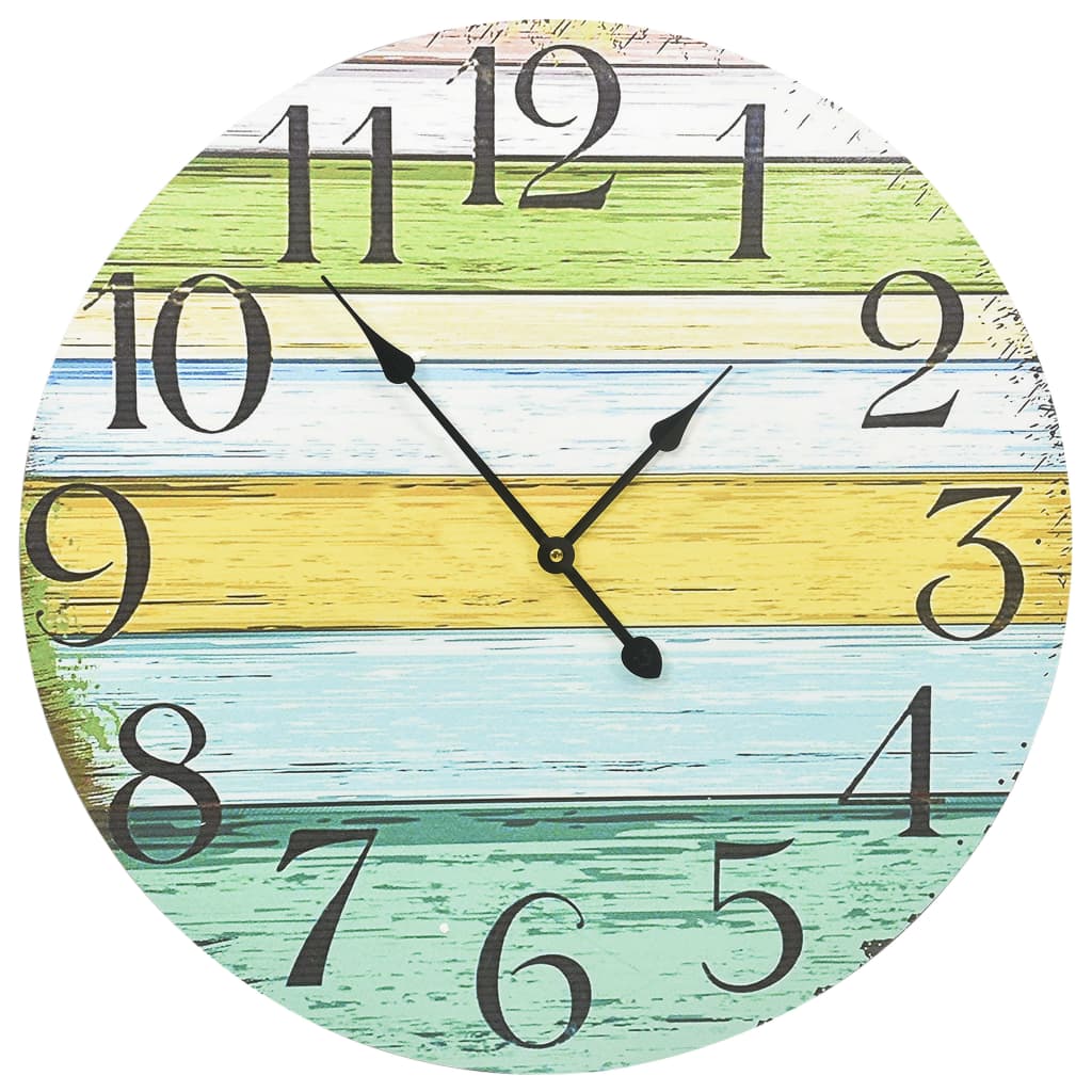 Orologio da Parete Multicolore 60 cm in MDF 325185