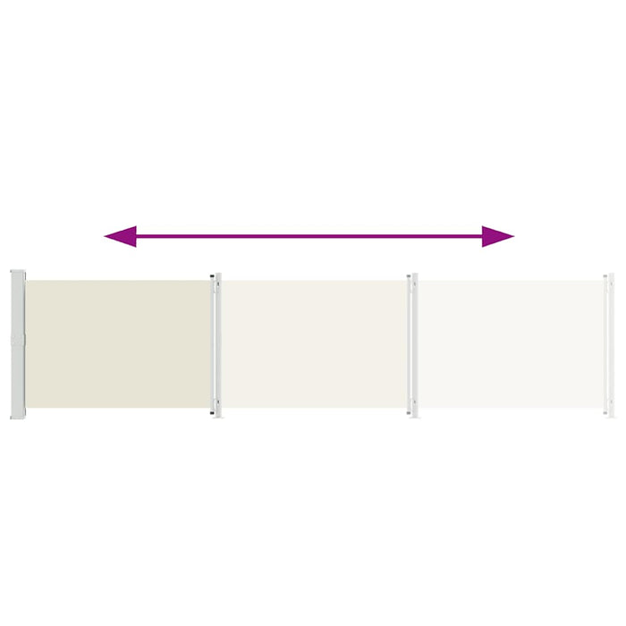 Tenda Laterale Retrattile per Patio 140x600 cm Crema 313370