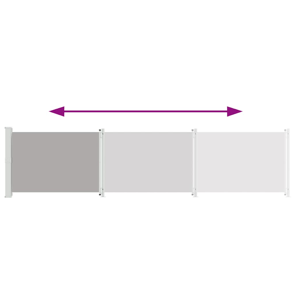 Tenda Laterale Retrattile per Patio 140x600 cm Grigio 313373