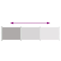 Tenda Laterale Retrattile per Patio 140x600 cm Grigio 313373