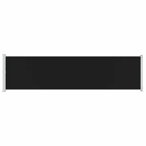 Tenda Laterale Retrattile per Patio 600x160 cm Nera 313375