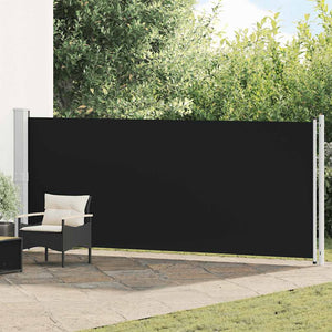 Tenda Laterale Retrattile per Patio 600x160 cm Nera 313375