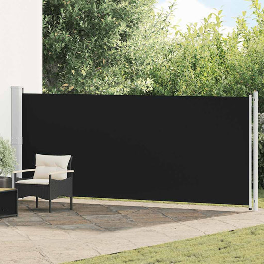 Tenda Laterale Retrattile per Patio 600x160 cm Nera 313375
