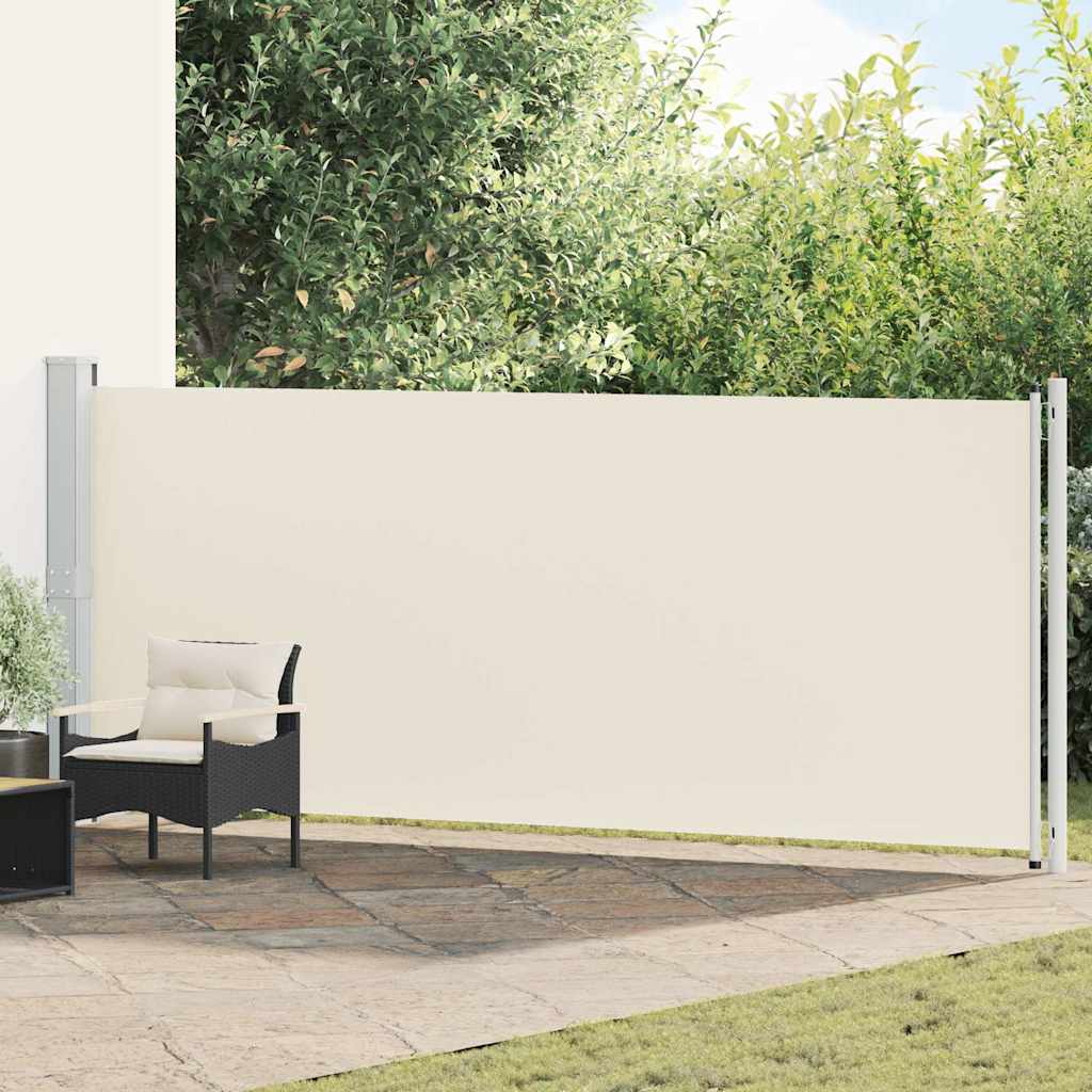 Tenda Laterale Retrattile per Patio 600x160 cm Crema 313376