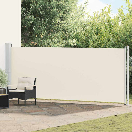 Tenda Laterale Retrattile per Patio 600x160 cm Crema 313376