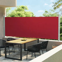 Tenda Laterale Retrattile per Patio 600x160 cm Rossa 313378