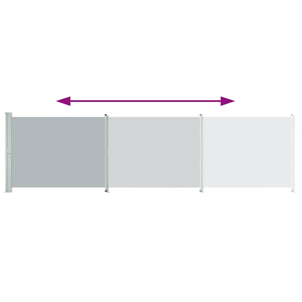 Tenda Laterale Retrattile per Patio 600x160 cm Grigia 313379